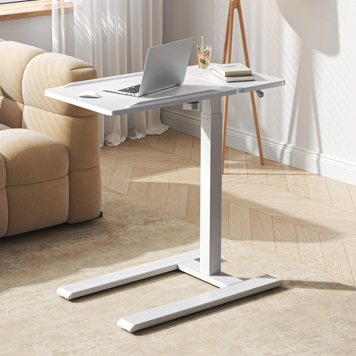 (NEW) D01 Multi-Purpose Height Adjustable Overbed Table